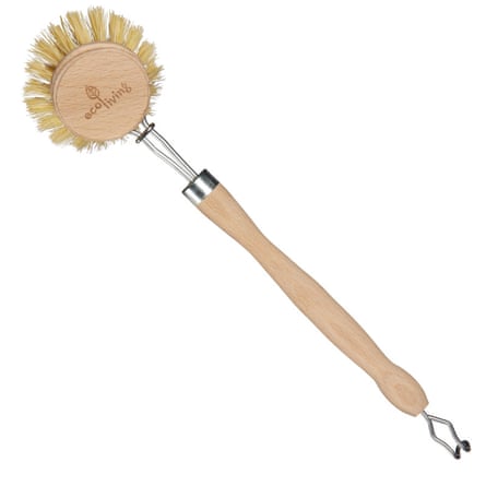 Ecoliving wooden dish brush with removable head