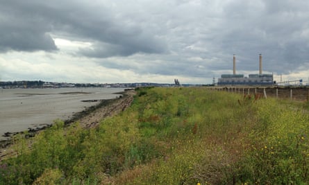 Tilbury Power Station and Clinker Beach