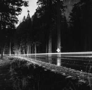 black and white photo of a road
