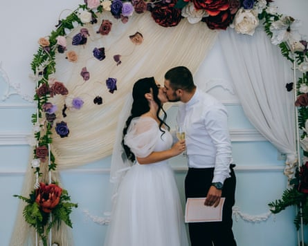 Chorny and Shikot at their wedding