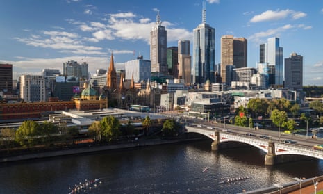 Melbourne skyline with the Yarra River.