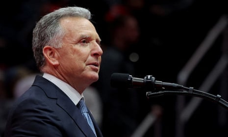 U.S. President Donald Trump’s Middle East envoy-designate Steve Witkoff gives a speech at the inaugural parade inside Capital One Arena on the inauguration day of Trump’s second presidential term, in Washington, U.S. January 20, 2025.