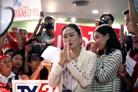 Pheu Thai’s Paetongtarn Shinawatra, daughter of Thaksin Shinawatra, thanks supporters