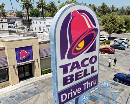 A Taco Bell restaurant in Pasadena, California