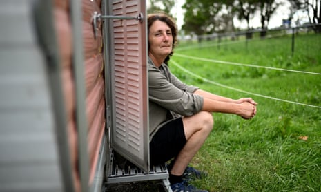 Christine Barnes had to leave her home of almost four years on the outskirts of Gympie and now lives in her caravan.