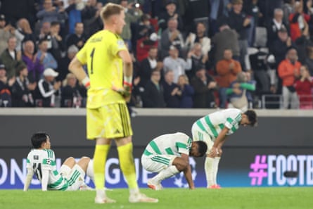 Dismayed Celtic players react to their capitulation