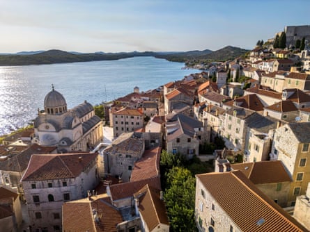 Šibenik city, with St James Cathedral near the waterfront