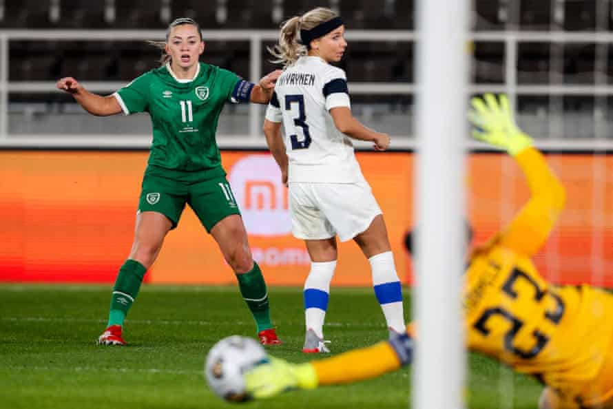 Katie McCabe during Republic of Ireland’s win over Finland in World Cup qualifying last month.