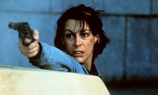 A fair cop … Jamie Lee Curtis in Blue Steel.