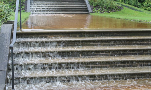 Parts of the estate were damaged by large volumes of moving water