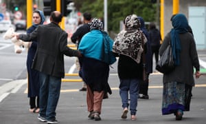 Members of the Muslim community head to the Christchurch Hospital
