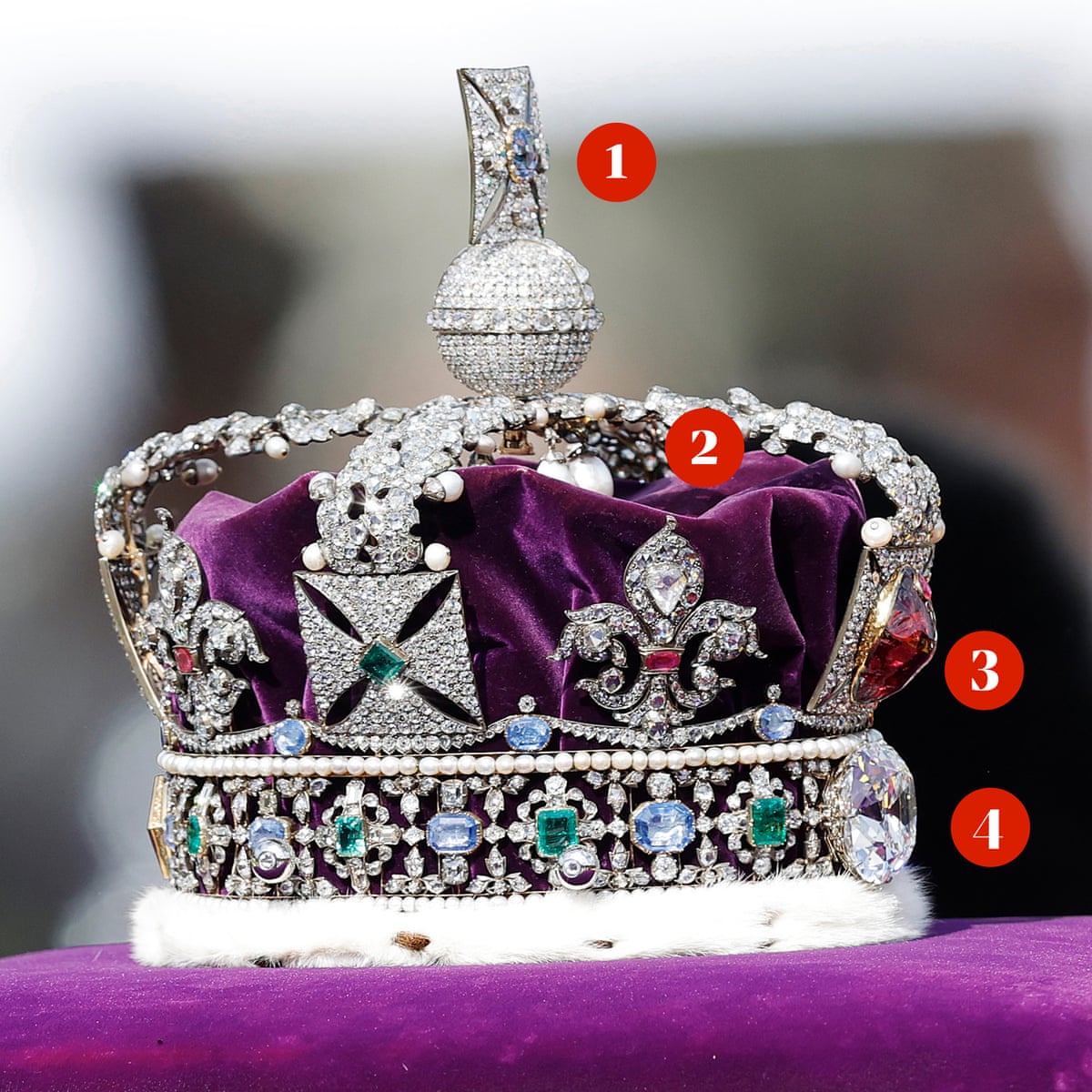 Story of a crown: sapphire, pearls, ruby and diamond all tell a ...