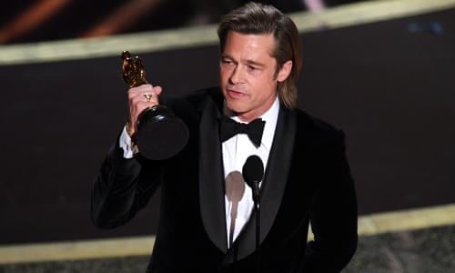 Brad Pitt Wins Best Supporting Actor Oscar And Takes On Trump In Speech |  Oscars 2020 | The Guardian