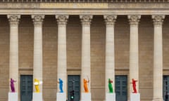 The National Assembly with Venus de Milo in the colours of the Olympic Games, which open in Paris in two weeks.
