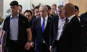 Israeli prime minister Benjamin Netanyahu arrives at the Knesset in Jerusalem amid news the ICC prosecutor said he was seeking a warrant for his arrest. 