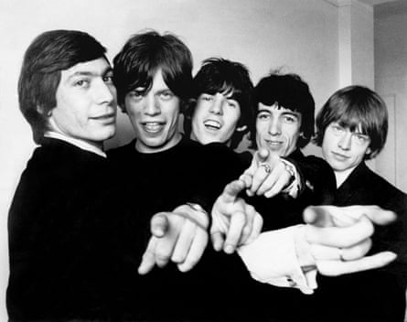 1964’s greatest hair … The Rolling Stones, l-r: Charlie Watts, Mick Jagger, Keith Richards, Bill Wyman and Brian Jones.