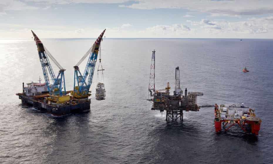 BP platform in the North Sea