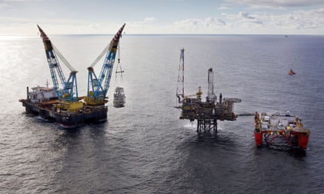 A rig in the North Sea.