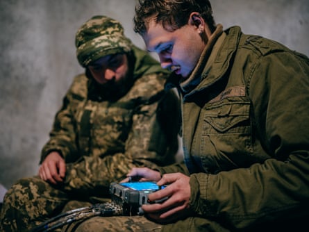 Sasha learning how to fly FPV drones.