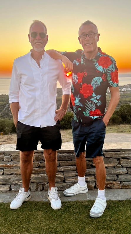 Pete Chapman and Christopher Fowler on their last holiday together in July 2022 in Bodrum, Turkey.