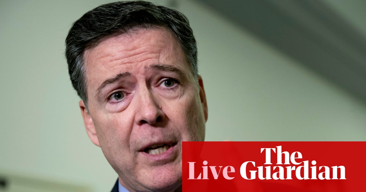 James Comey faces deadline to file motion to dismiss charges against him US politics live
