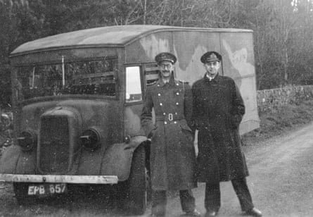 The stickler and the maverick … real-life heroes Charles Cholmondeley, left, and Ewen Montagu transport the body in 1943.