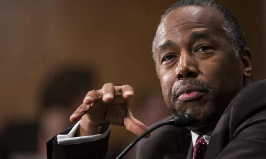 Ben Carson offered no objections to the budget proposed by the Trump administration.