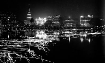 Calcutta in 1912, illuminated for the occasion of a British royal visit.