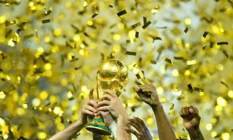 France lift the World Cup after winning the 2018 tournament in Russia. 
