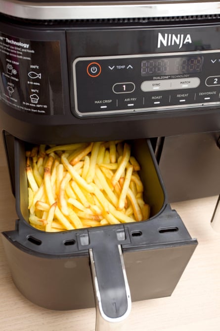 French fries in a Ninja air fryer.