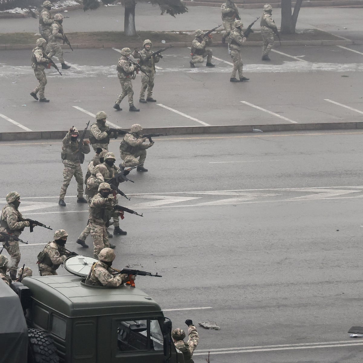 Russian paratroopers arrive in Kazakhstan as unrest continues | Kazakhstan | The Guardian