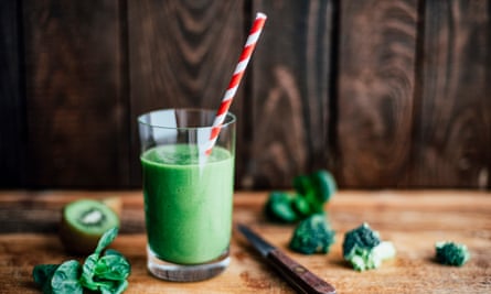 Green smoothie … counts as dinner – just.