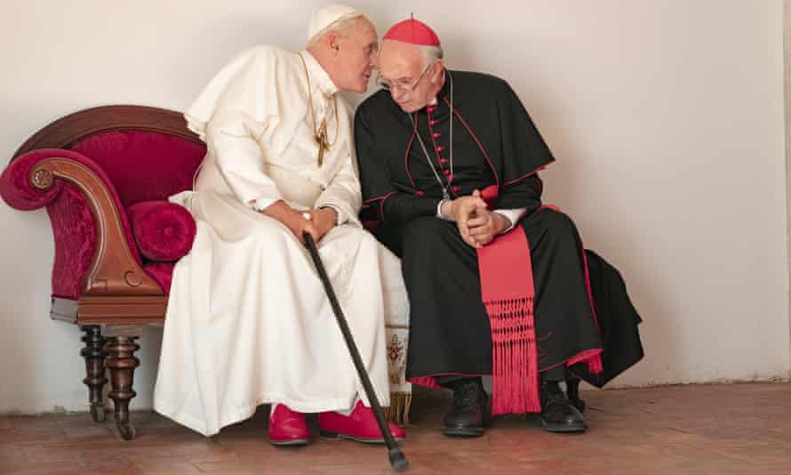 Best adapted screenplay nomination … The Two Popes, starring Anthony Hopkins and Jonathan Pryce.