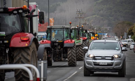 A July 2021 farmers’ protest against NZ regulations making diesel and higher emission vehicles more costly
