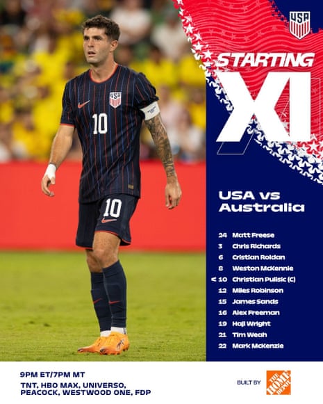 US lineup graphic