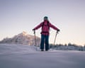 Rachel Tompkins skiing