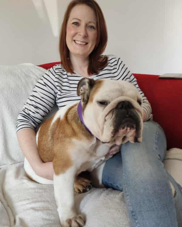 Mairead McErlean and her English bulldog, Pepper.