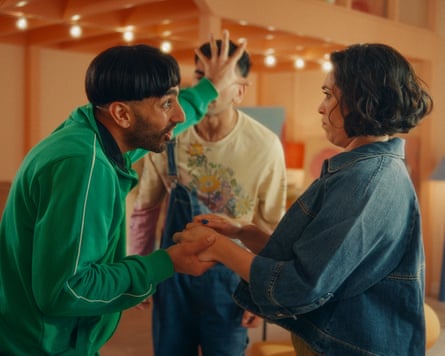 Mawaan Rizwan as Jamma, Nabhaan Rizwan as Isaac and Emily Lloyd-Saini as Winnie in Juice.