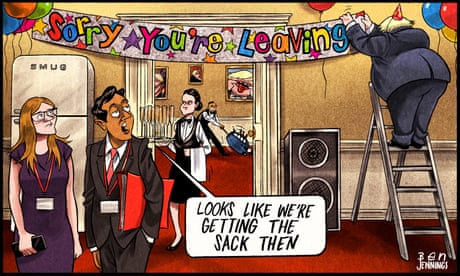 Ben Jennings on Boris Johnson throwing a No 10 leaving party — cartoon