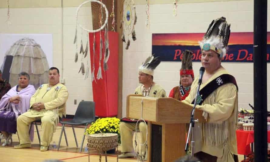 Chief William Nicholas, 51, leader of the Passamaquoddy's Indian township reservation.