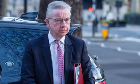 Gove after getting out of a car