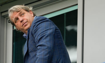Chelsea owner Todd Boehly before the match against Liverpool at Stamford Bridge.