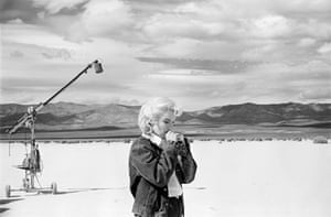 Marilyn Monroe in the Nevada desert going over her lines for a difficult scene she is about to play with Clark Gable in the film The Misfits, 1960The show will include giant polaroids and platinum and silver gelatin prints by some of the world’s leading artists, including Mary Ellen Mark, Sandra Lousada, Brian Griffin, David Bailey, Herb Ritts, John Claridge, Joel-Peter Witkin and Eve Arnold