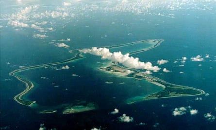 Aerial photograph of Diego Garcia