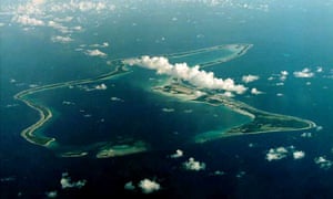 Diego Garcia, the largest island in the Chagos archipelago and site of a major United States military base.