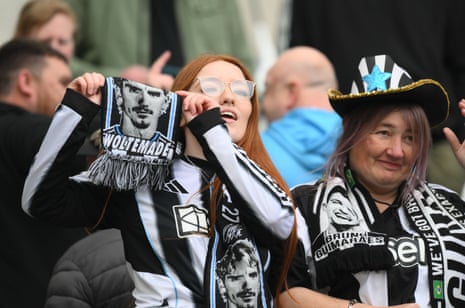 Newcastle United fans before the derby with Sunderland