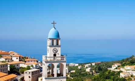 view on old church in Dhermi on albanian riviera, AlbaniaAmazing view on albanian riviera in Dhermi