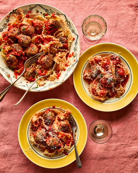 Jacob Kenedy’s aubergine veggieballs and spaghetti.
