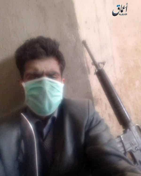 An unverified photo released by Isis purporting to show one of the Kabul hospital attackers