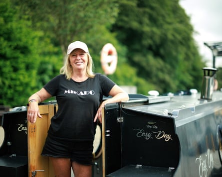 Michelle Beddow-Green on her boat.